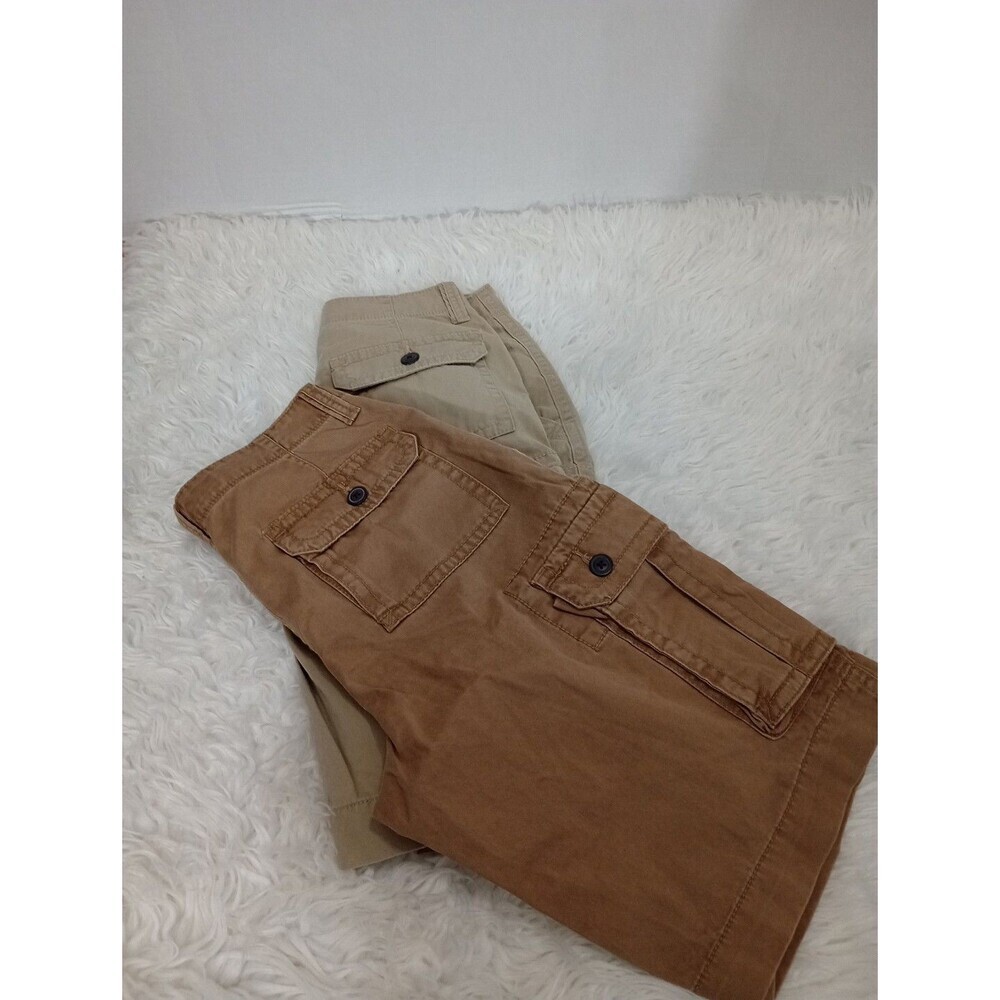 ​Bundle of 2 Arizona Jean Co. Cargo Shorts Khaki & Beige Size 26 Classic Fit